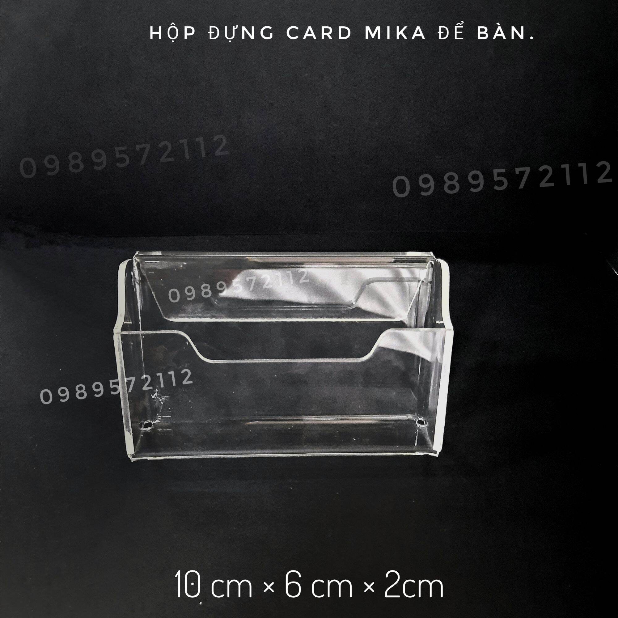 Hộp đựng card mika để bàn.(1 cái)