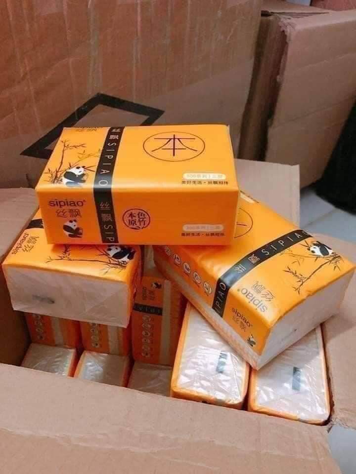 Xả kho ! 1 thùng (30 gói ) KHĂN GIẤY GẤU TRÚC SIPIAO