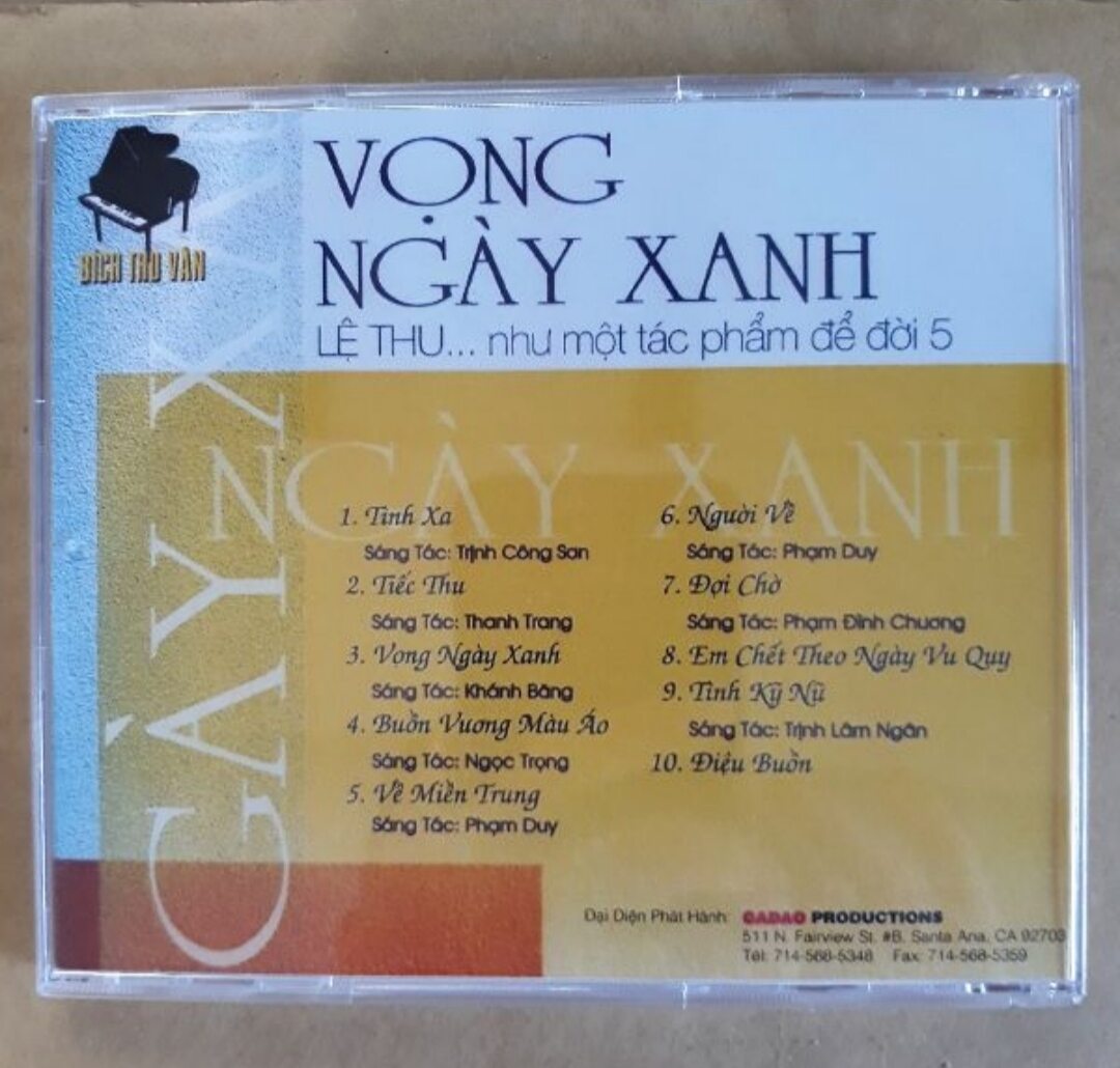 Bộ 5 cd Lệ Thu F1 phono
