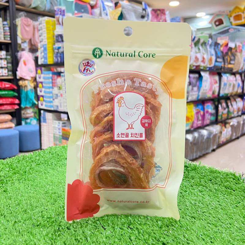 Thịt gà, thịt vịt cuộn sụn bò, snack, bánh thưởng cho chó natural core