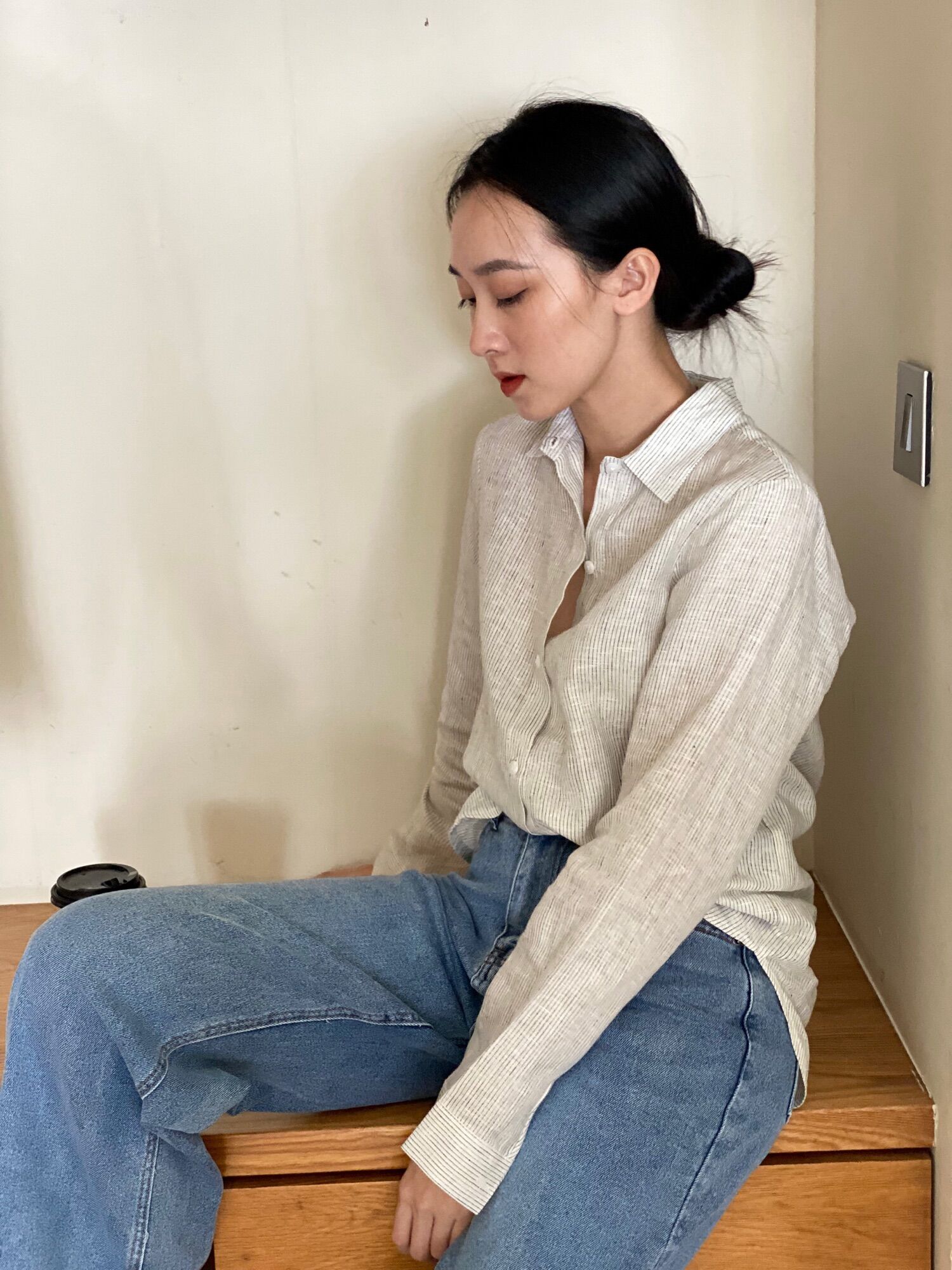 Hali Shirts - Sơ Mi Sọc Trắng Linen Tưng Premium
