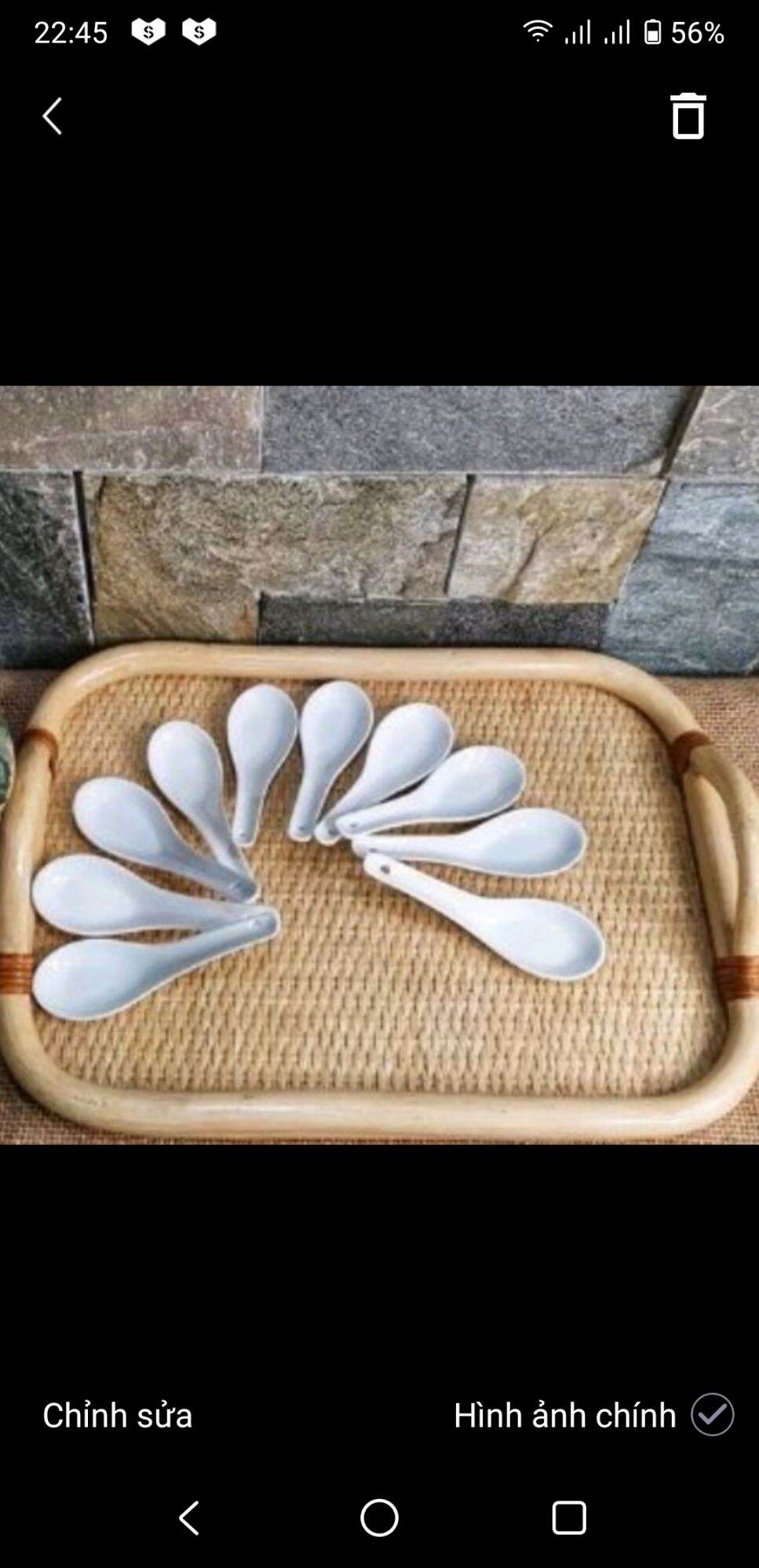 Combo 10 cái muỗng sứ ăn cơm
