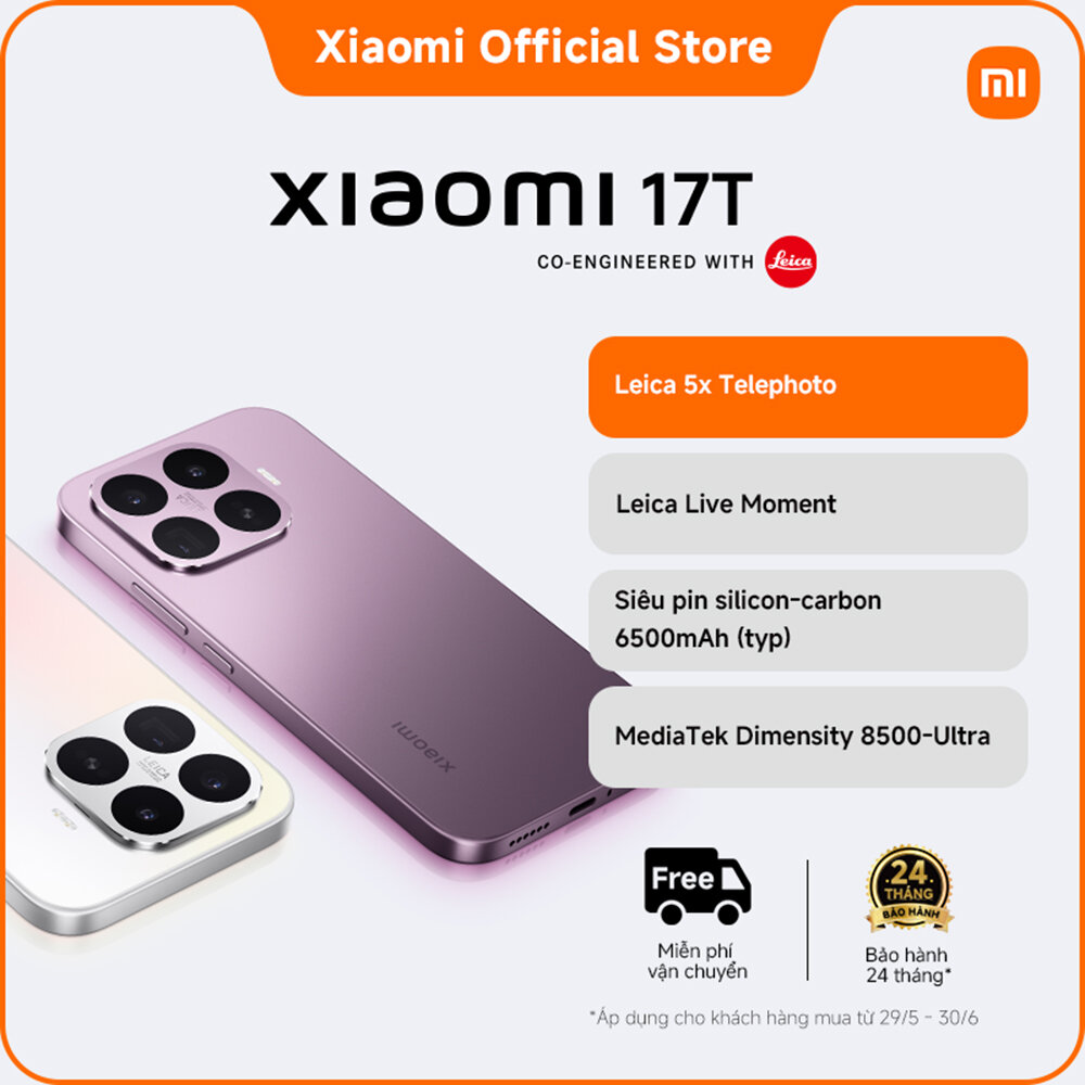 Điện thoại Xiaomi 17T|Thấu kính quang học Leica Summilux|Siêu pin silicon-carbon 6500mAh|MediaTek Dimensity 8500-Ultra