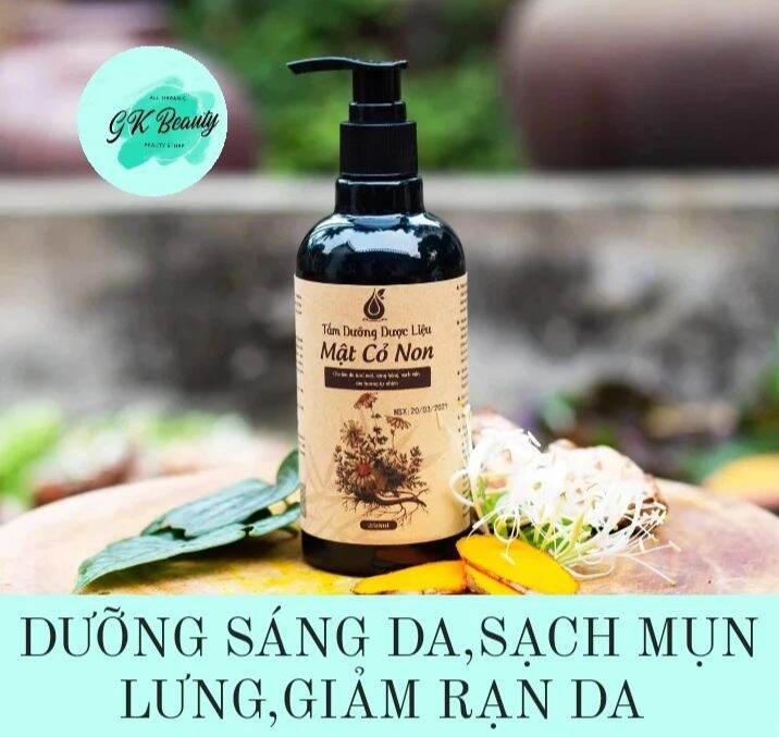 Tắm Dưỡng Dược Liệu Mật Cỏ Non - Sữa Tắm Thảo Dược - Dưỡng Da - Dưỡng Thể - Thư Giãn - Sức Khoẻ - Gk Beauty