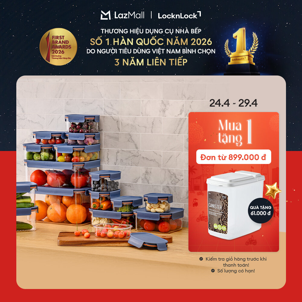 LBFNVY Hộp nhựa Tritan LocknLock Bisfree Modular Plus màu xanh navy