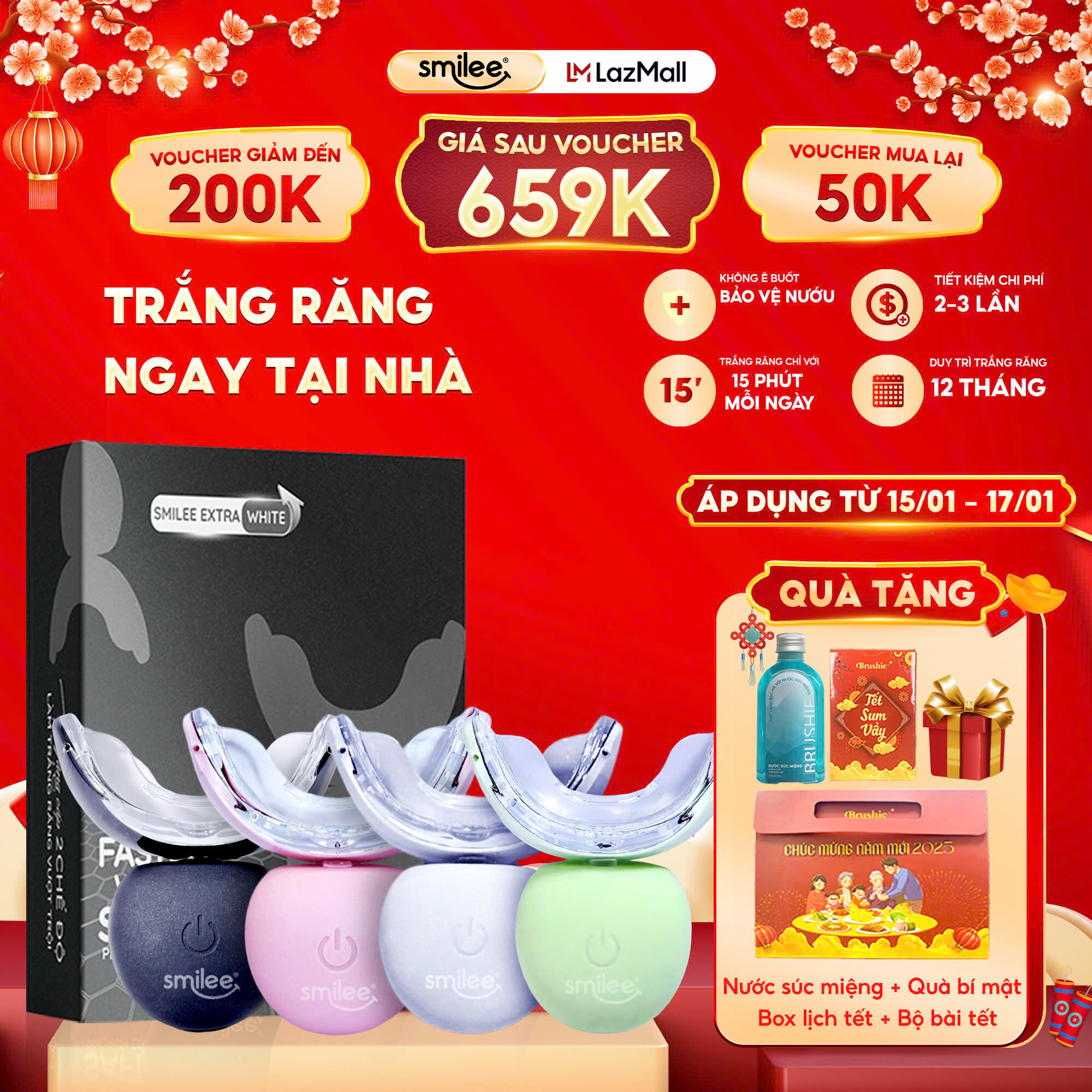 [LIVE] Trắng răng Smilee Extra, trắng răng từ 3-6 tone sau một liệu trình giúp hơi thở thơm mát tự tin