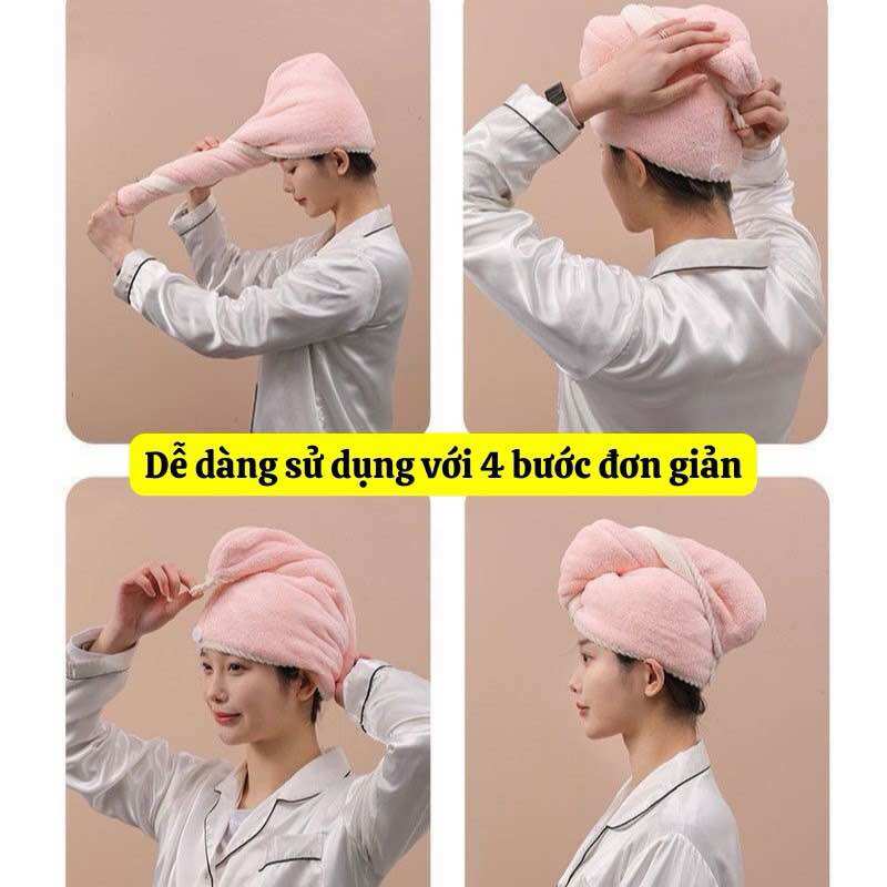 [GIFT] Khăn ủ tóc Lincare sợi microfiber siêu thấm hút giúp tóc nhanh khô