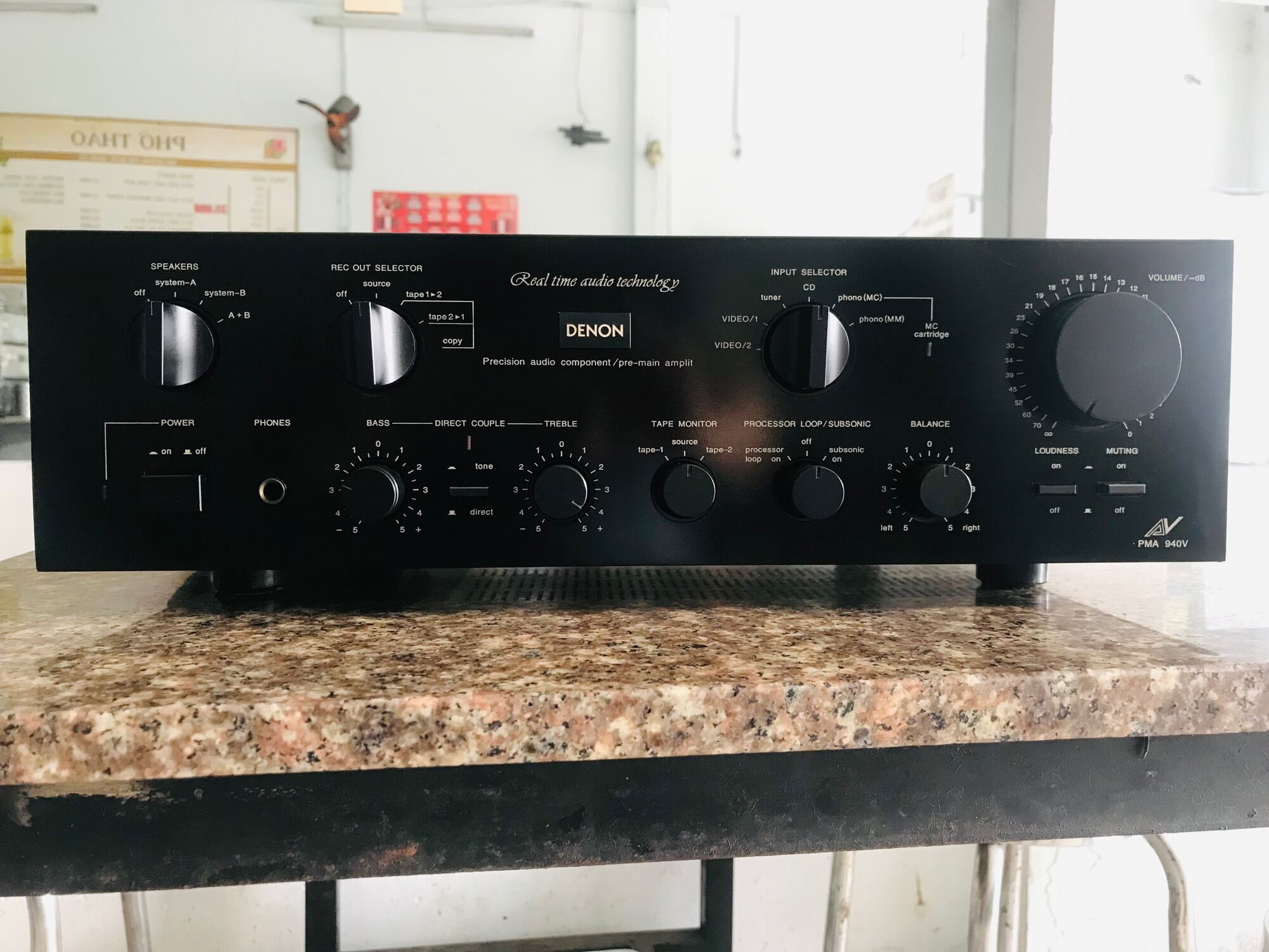 Freeship Amply DENON PMA-940v máy chạy 4 sò Sanken 2 vít công xuất