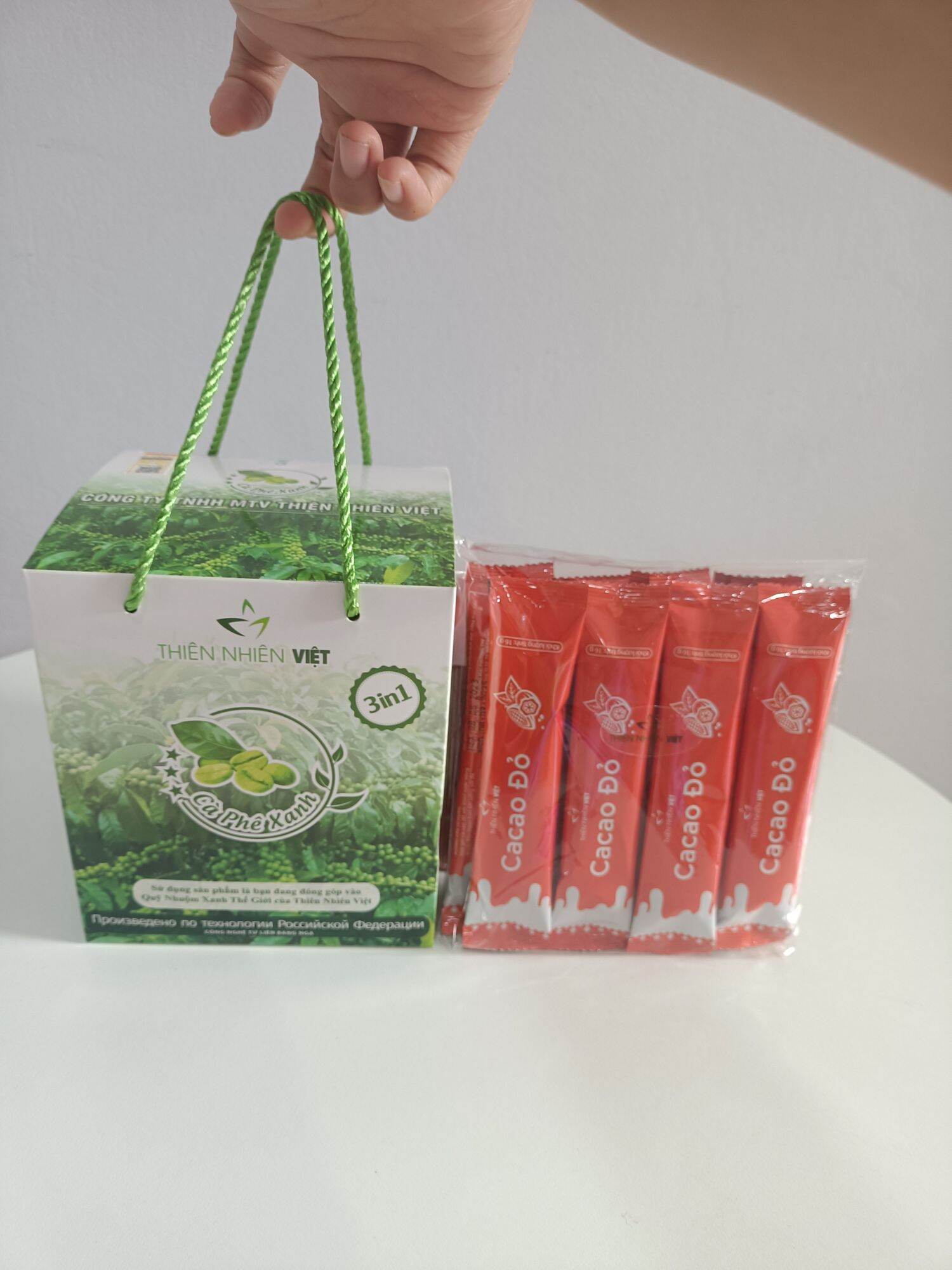 (Tặng 8 gói ca cao giảm cân ) Cà phê xanh giảm cân ( Hộp lớn 30 gói)