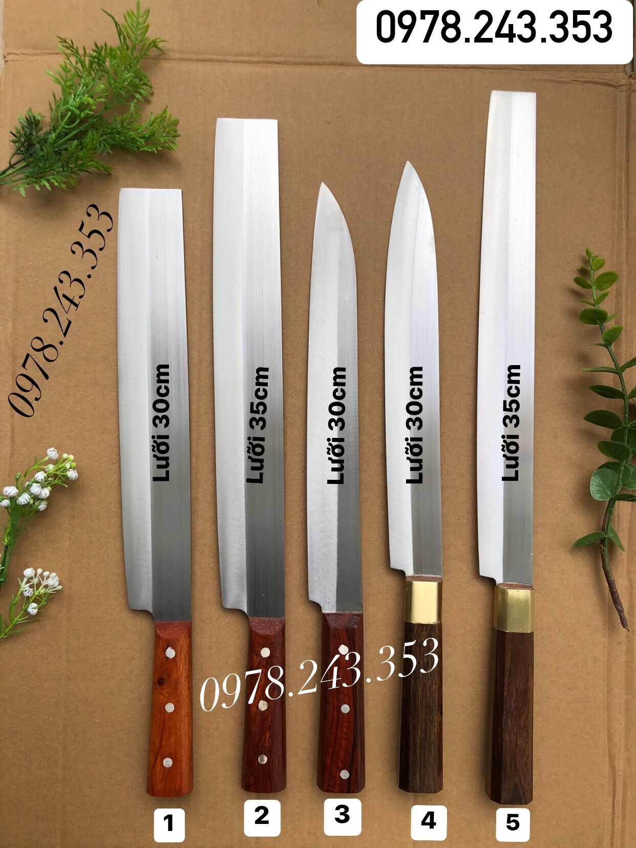 Dao thái thịt bổ dưa 35cm hoa quả