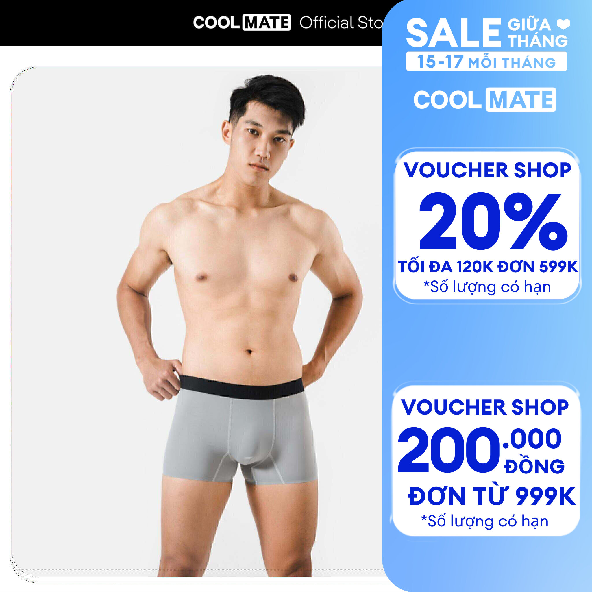 Quần lót nam Trunk Ice Cooling II thun lạnh siêu thoáng mát - Coolmate