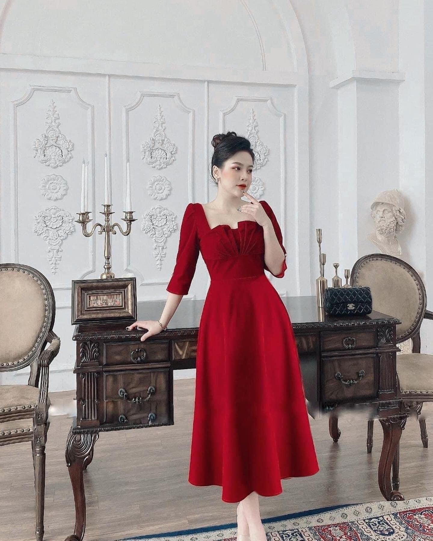 [SHOP TÁO ĐỎ BIGSIZE 50kg-90kg] Đầm dài mặc cưới đi tiệc