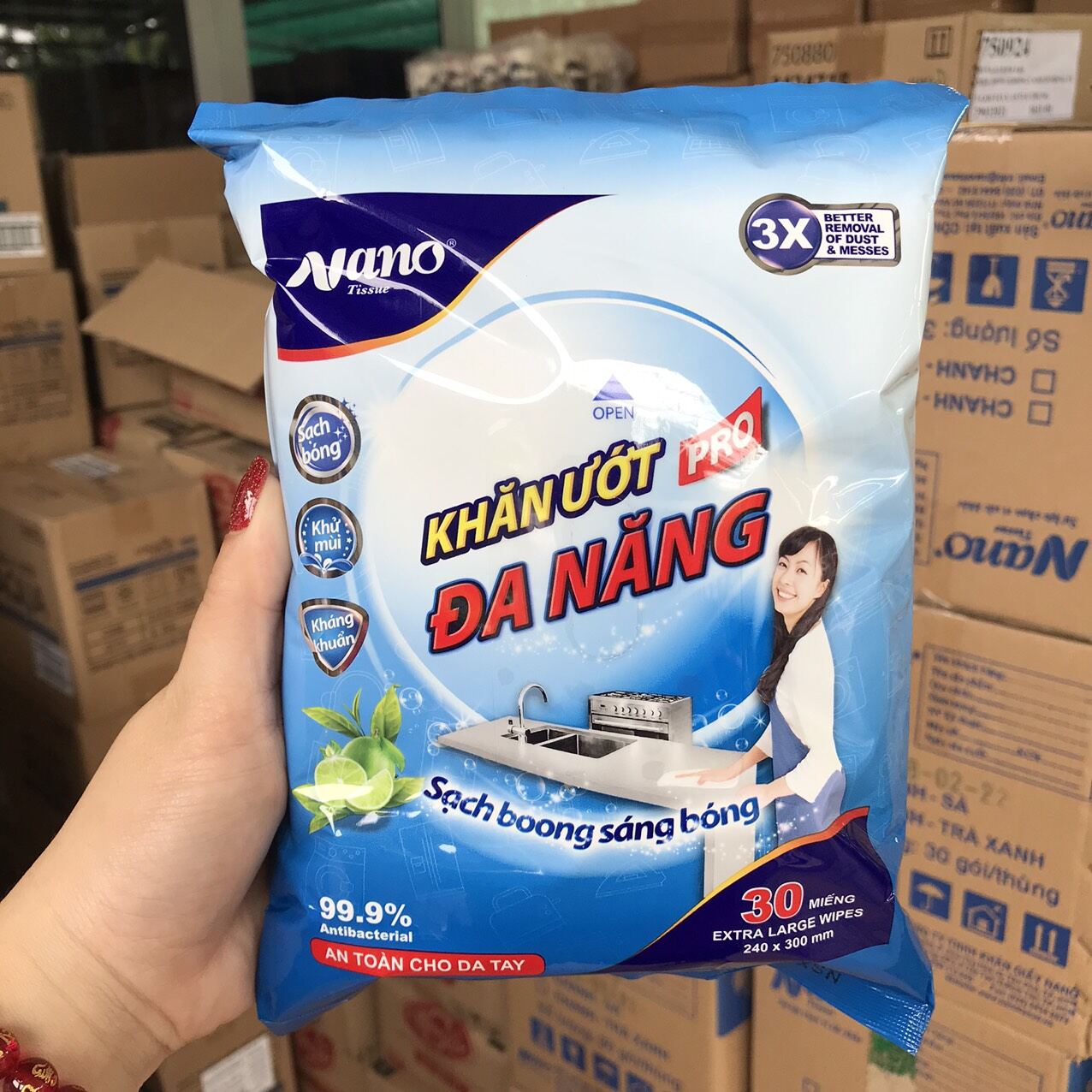 Khăn ướt đa năng Nano 30 tờ