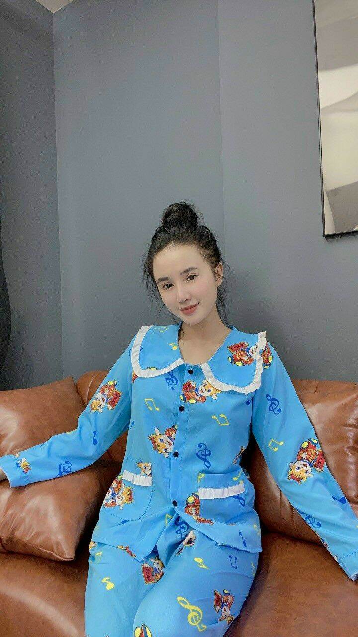 [Freeship] ĐỒ BỘ LỤA QUẦN DÀI TIỂU THƯ MẶC NHÀ CÓ TÚI  - M70