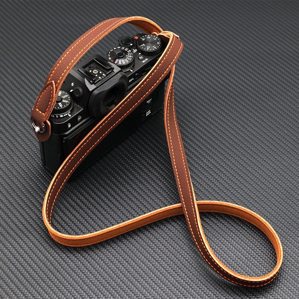 Dây đeo máy ảnh da thật 2 lớp handmade - S200