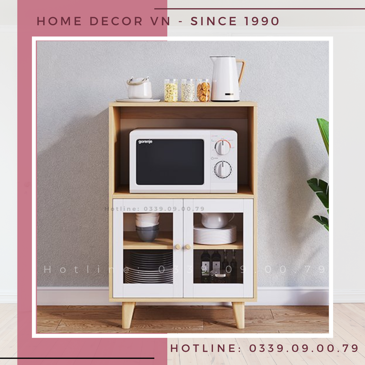 Kệ Nhà Bếp Gỗ Đẹp KVS903