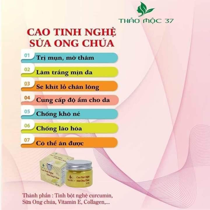 Combo cao tinh nghệ và sữa rửa mặt thảo mộc 37