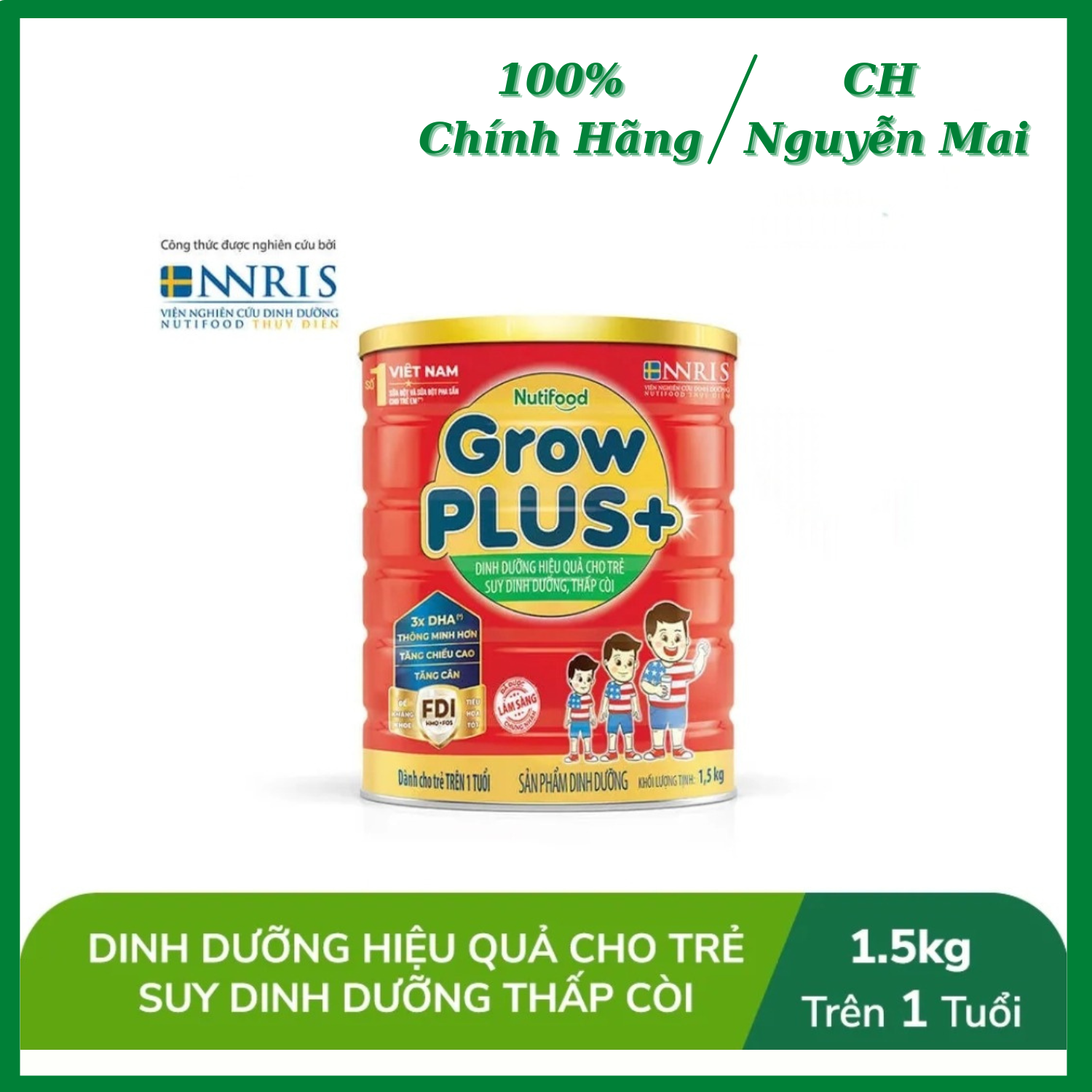 Sữa bột nutifood grow plus+ đỏ 1.5kg