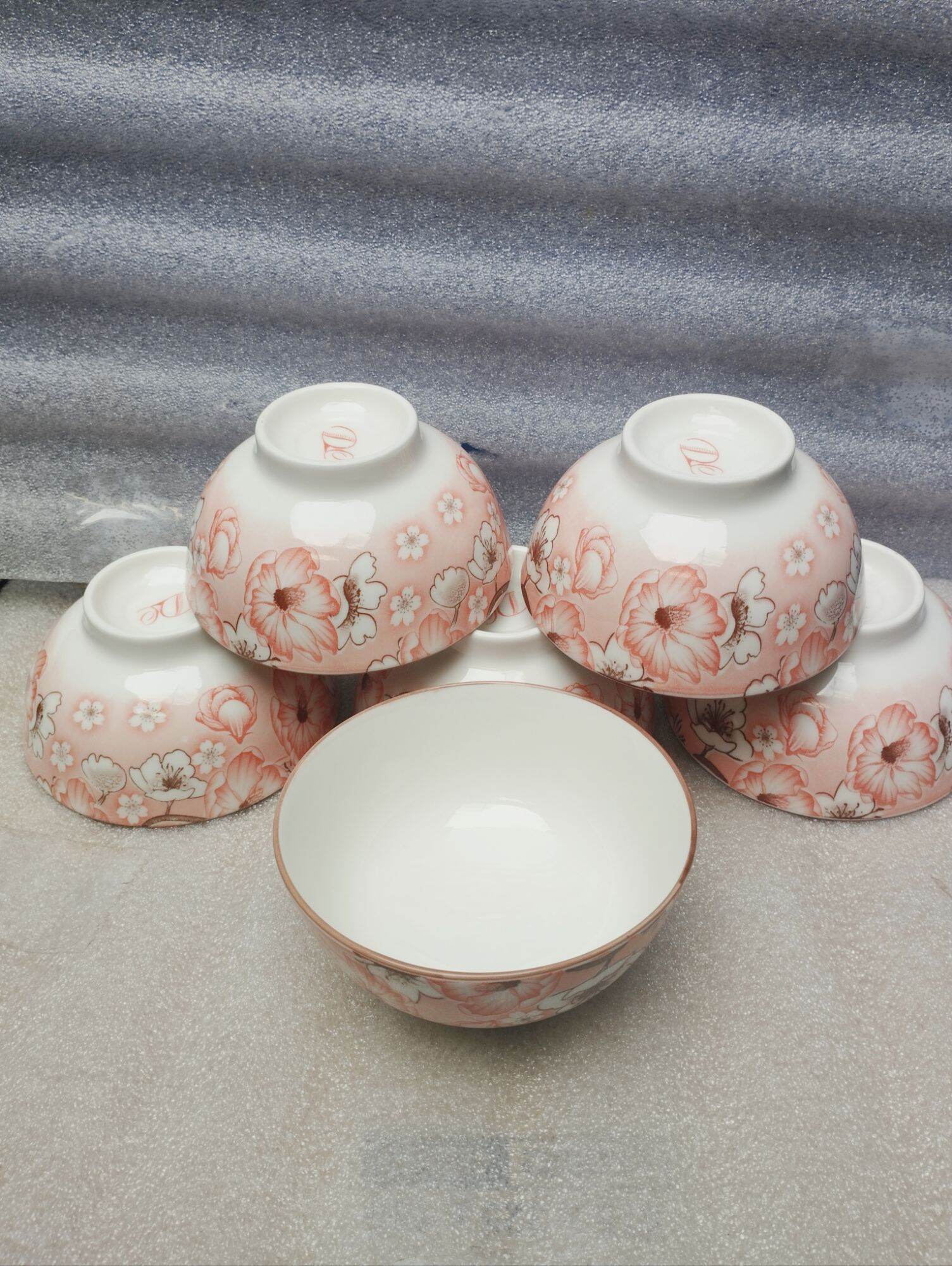 Combo 10 chén, 5 chén, 2 chén sứ 11.5cm hoa GL182