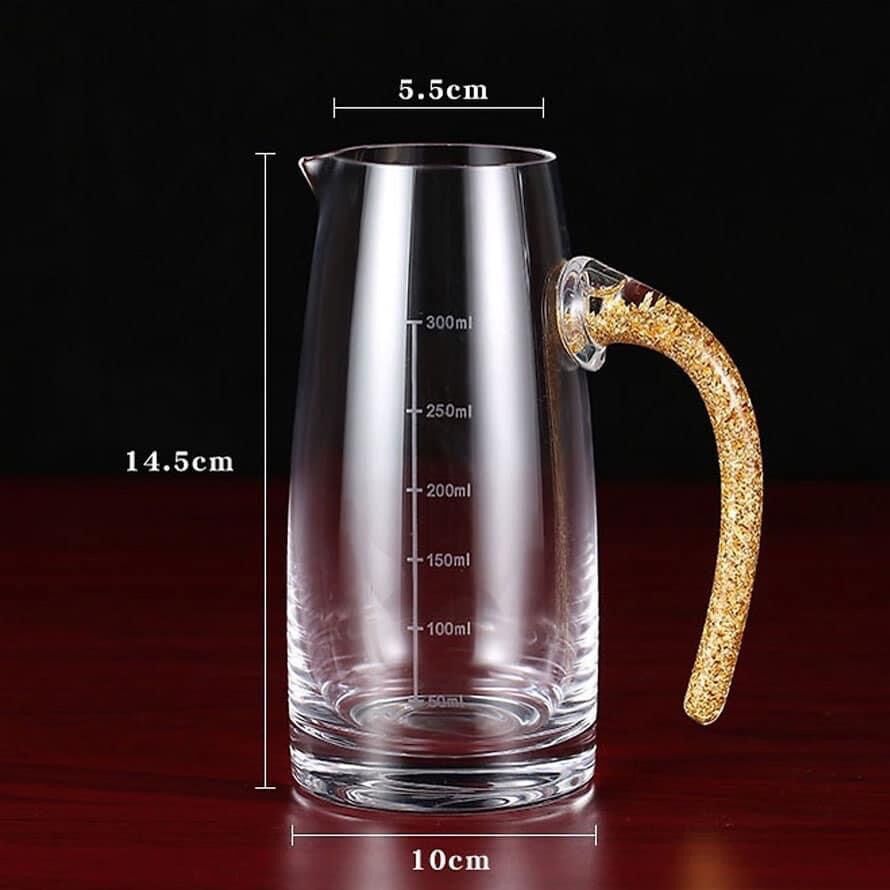 Bộ ly rượu mắt trâu pha lê mạ vàng 24k