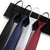 Cà vạt cho nam trang phục lịch sự công sở màu đen cho người lười kiểu kéo - ảnh sản phẩm 1