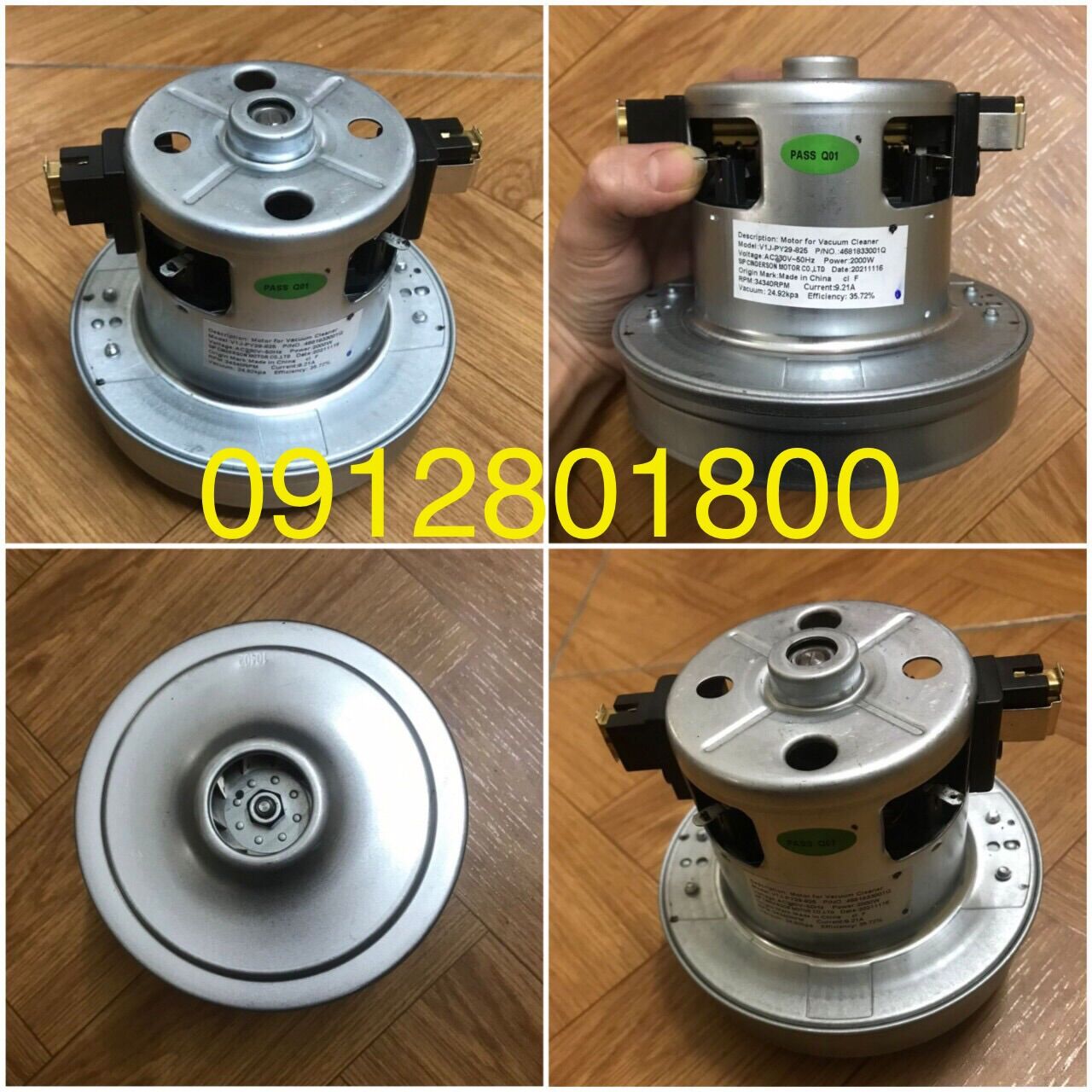 Mô tơ máy hút bụi 2000W động cơ điện lõi đồng hàng công ty