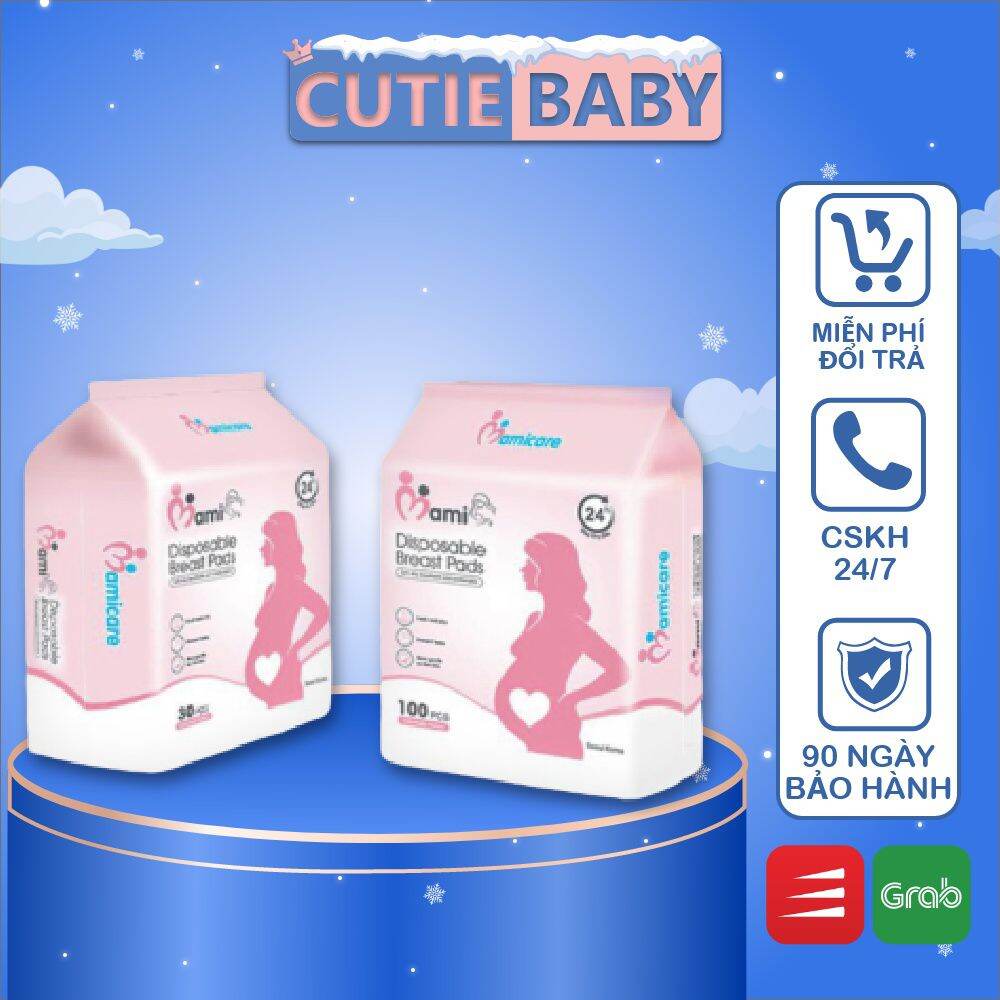 Túi 100 miếng lót thấm sữa mami care cao cấp siêu thấm hút