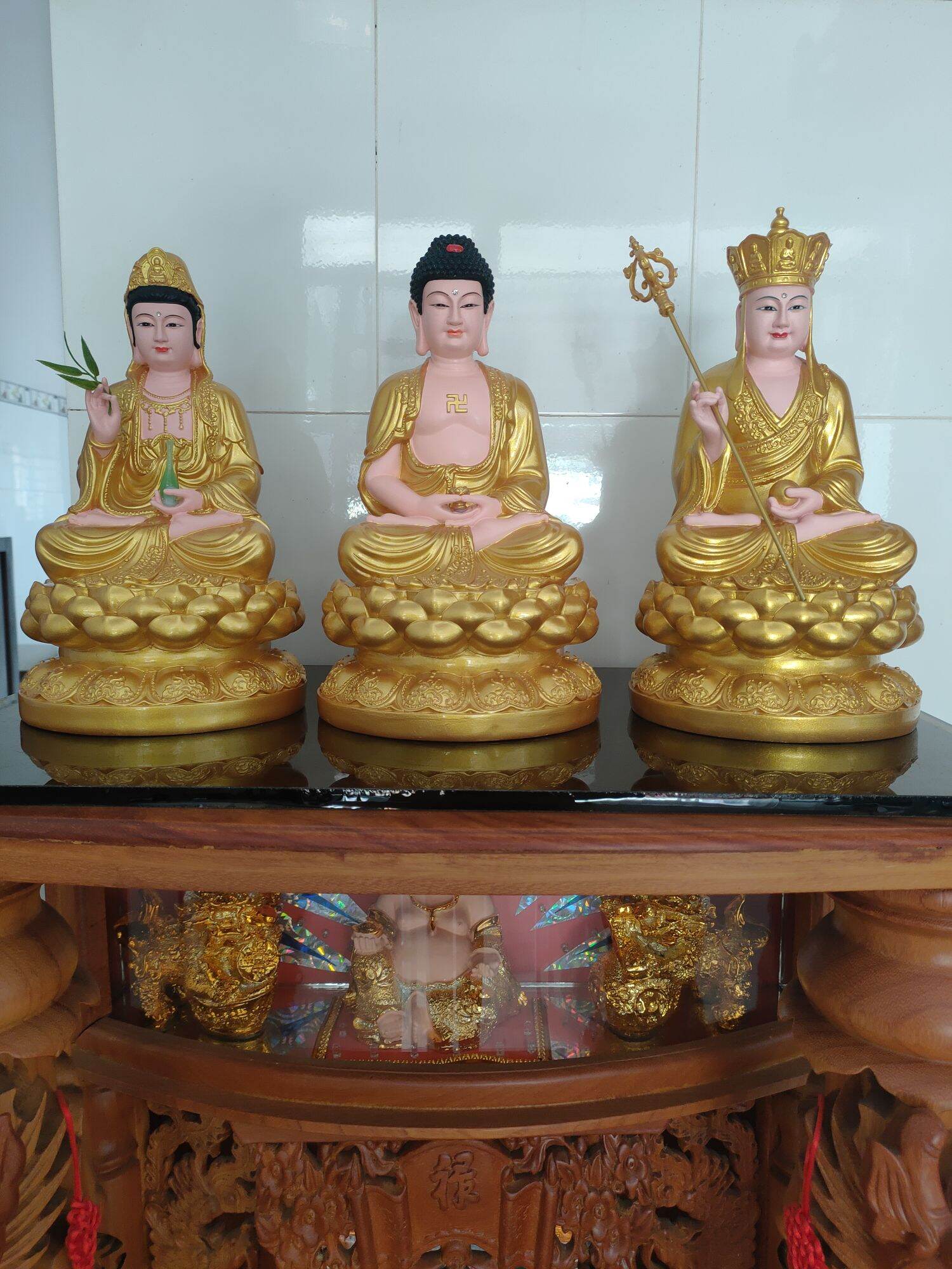 Tượng Ta Bà Tam Thánh cao 30cm