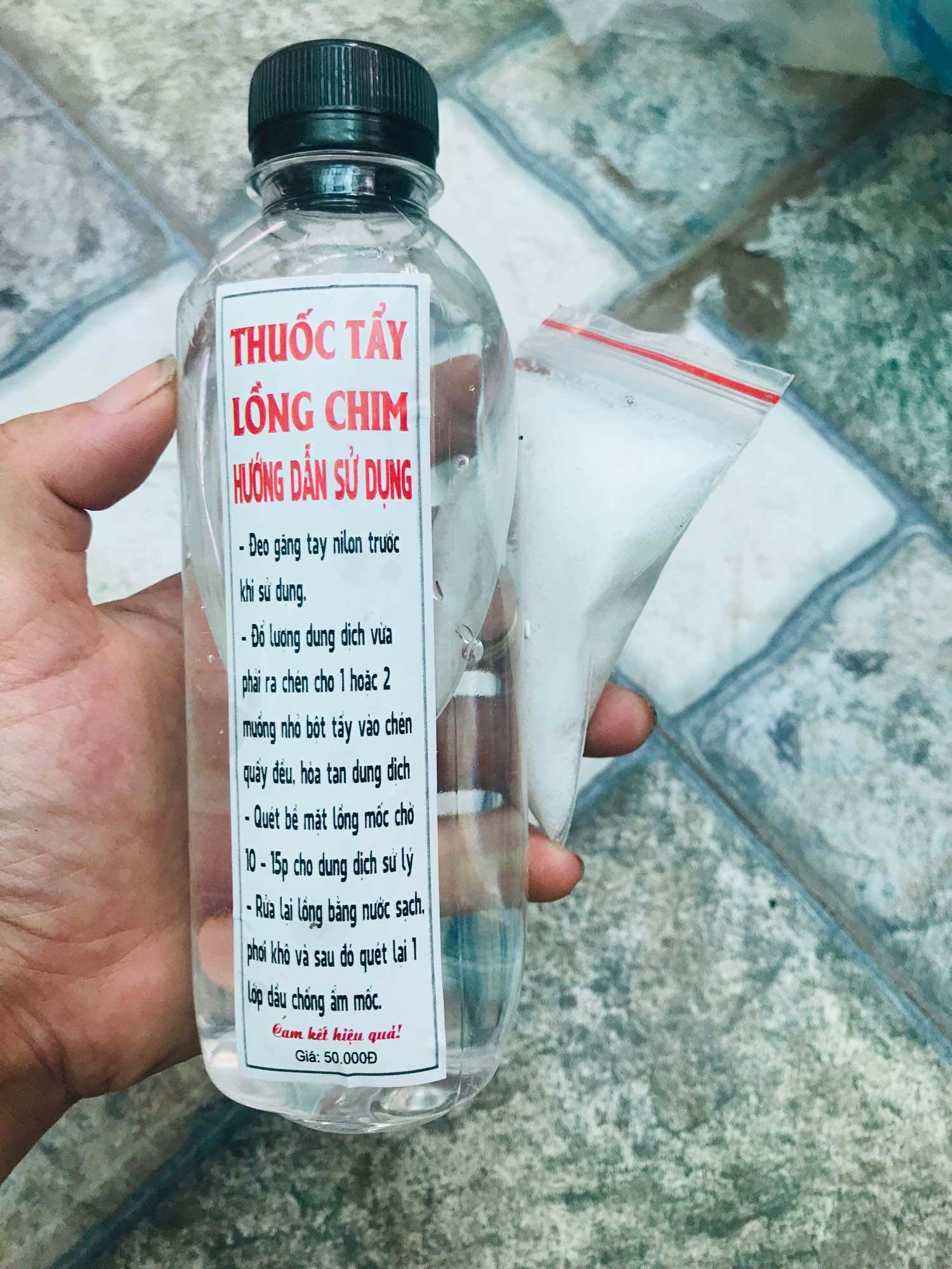 Combo tẩy mốc +dầu quét lồng chim