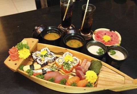[HCM]Khay Thuyền Gỗ Sushi-Sashimi Không Cột Buồm 48cm
