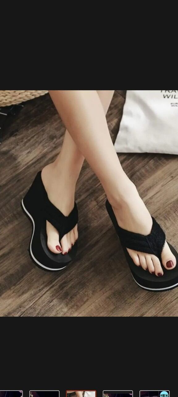 DÉP XUỒNG ĐẾ LƯỢN ĐÍNH HOA 7CM,9CM
