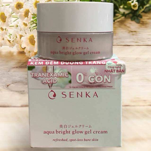 Kem dưỡng da đêm Senka 50g dưỡng trắng hồng da mờ thâm sạm
