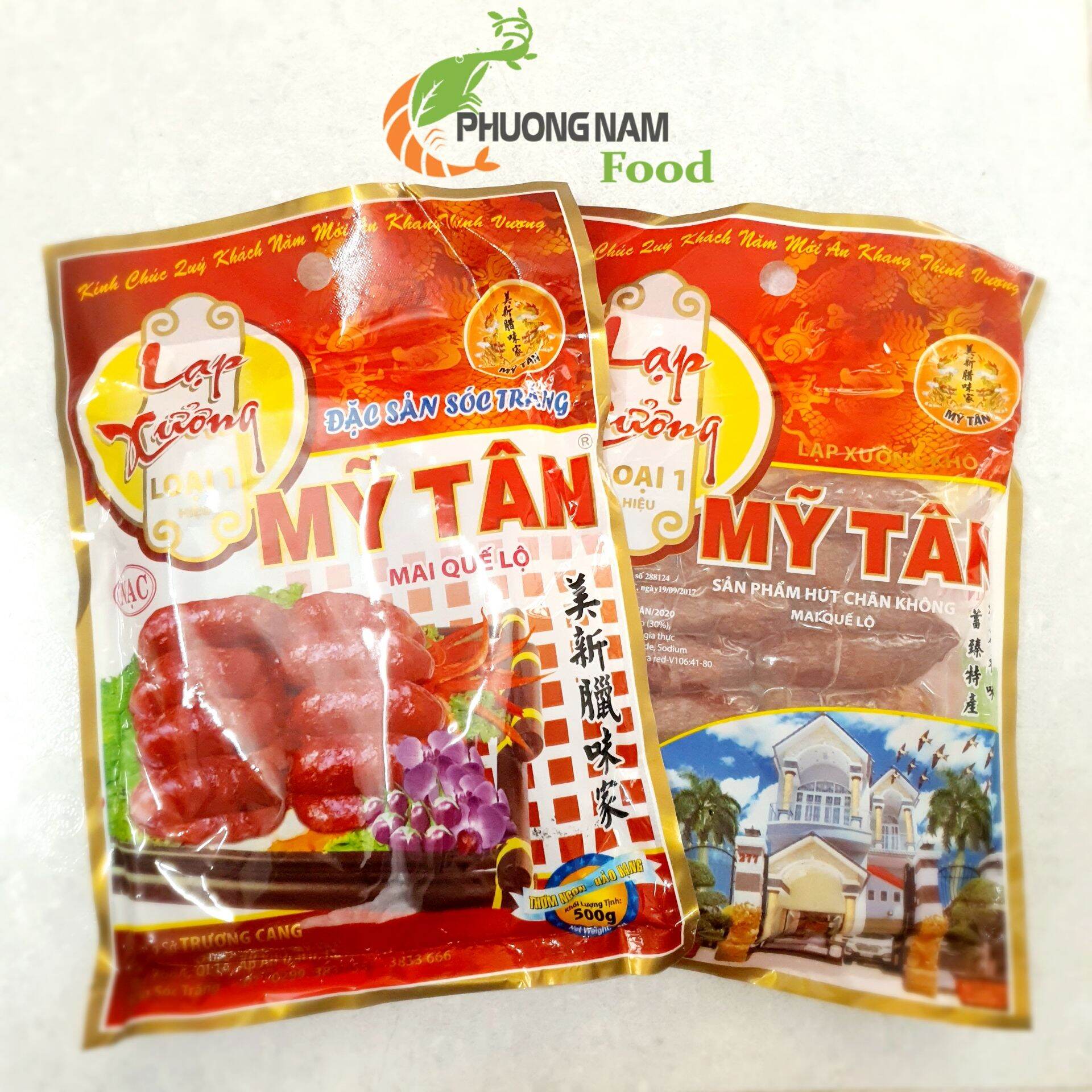 [Bịt 500g] Lạp xưởng Mai Quế Lộ, đặc sản Sóc Trăng (TIÊU THỊT), hiệu Mỹ Tân, thơm ngon, ATVSTP