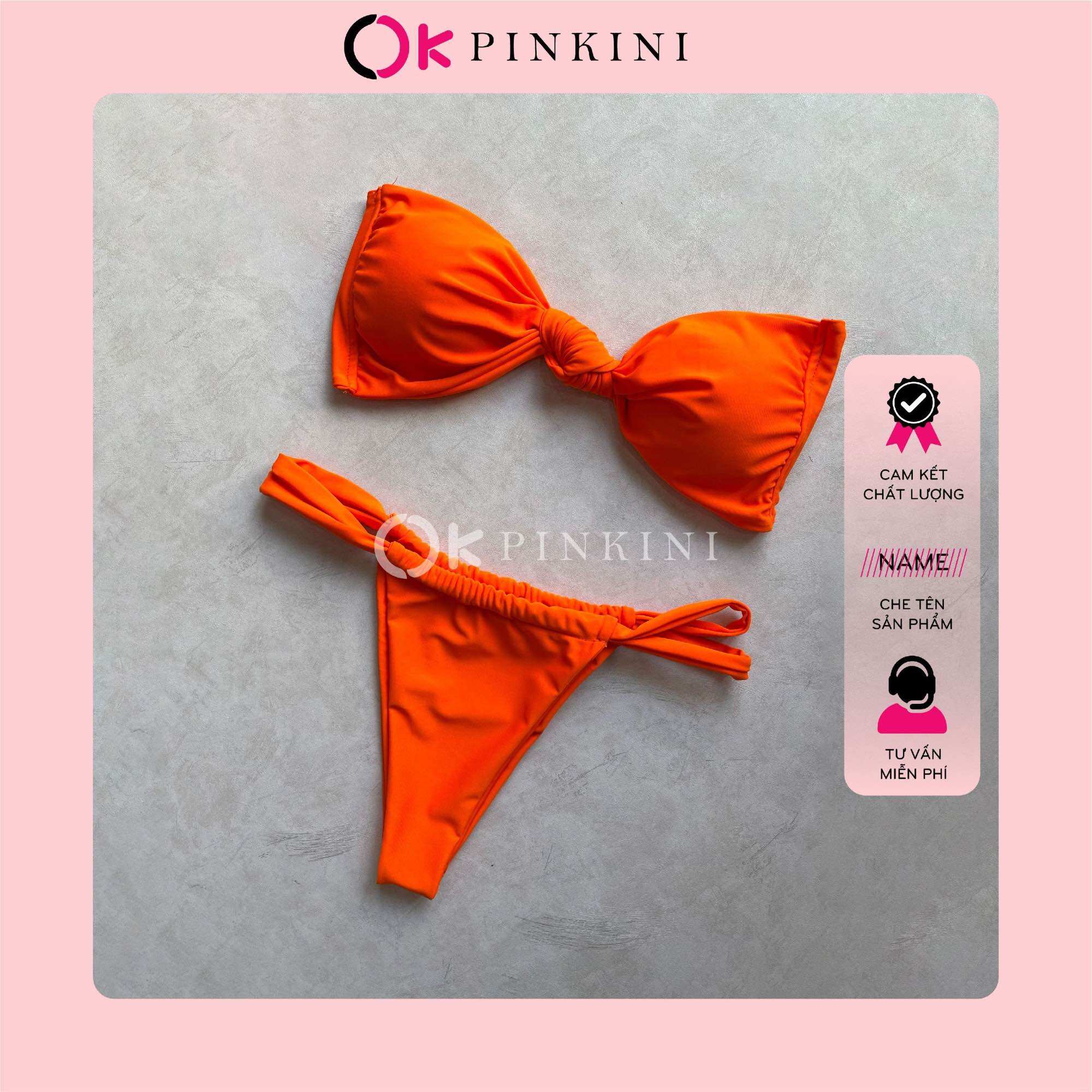 (HCM) Bikini 2 Mảnh Áo Nơ Quần Đan Dây Quyến Rũ