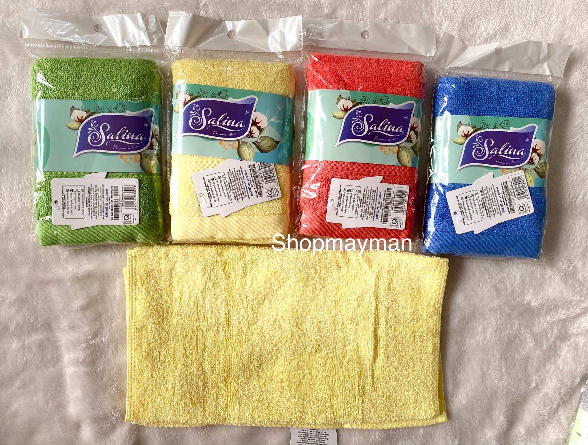 Aristino- khăn mặt salina s-01, 100% cotton siêu mềm