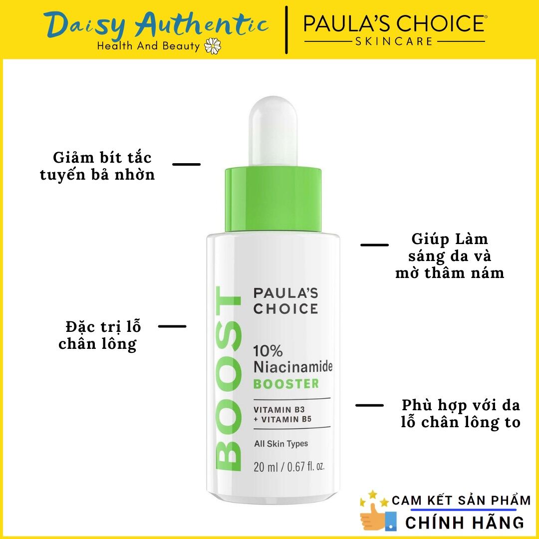 [HCM] Tinh chất se khít lỗ chân lông và làm sáng da Paula s Choice 10% Niacinamide Booster - 20ml thumbnail