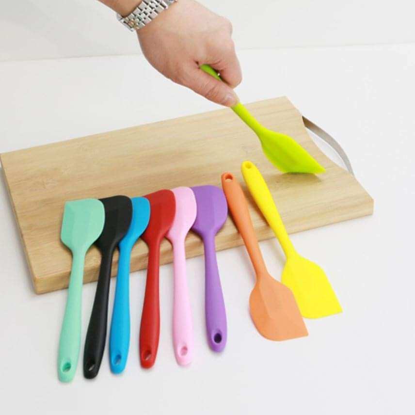 Spatula - Phới dẹt trộn bột, vét bột, nấu ăn...Silicon đúc liền