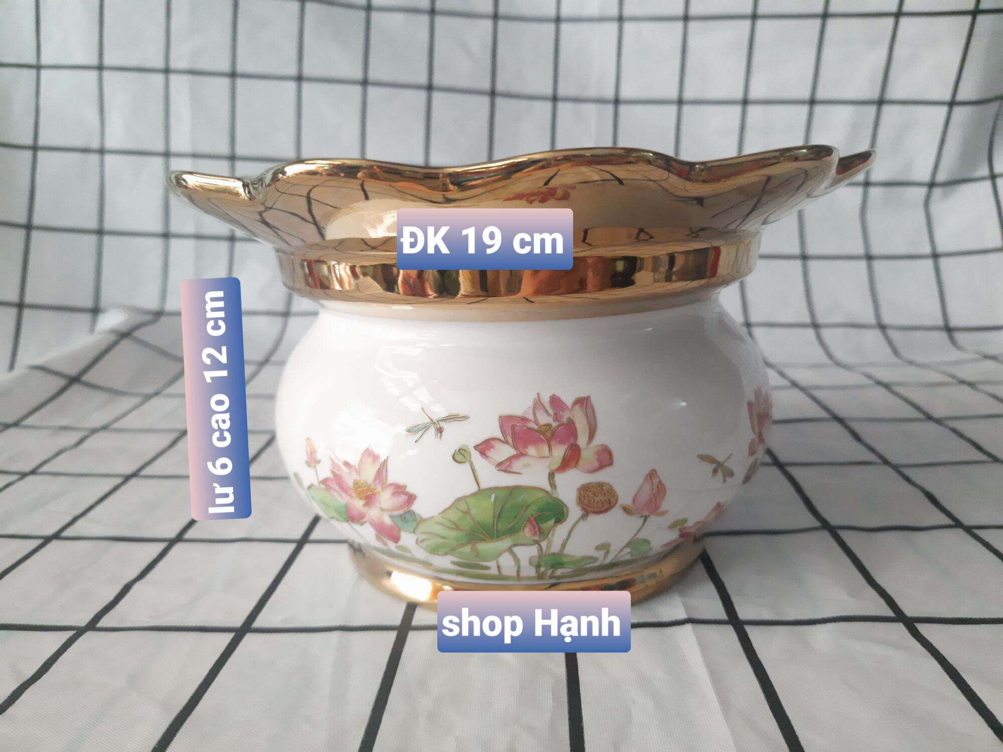 Combo thờ cúng sen hồng xi vàng 2040