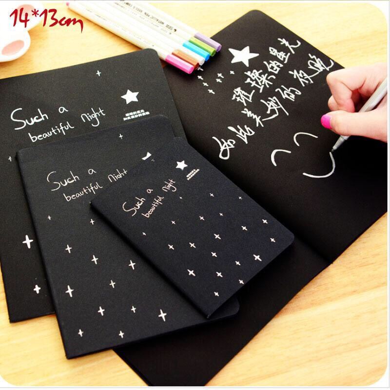 Sổ giấy đen A6-01, (14 × 13) cm