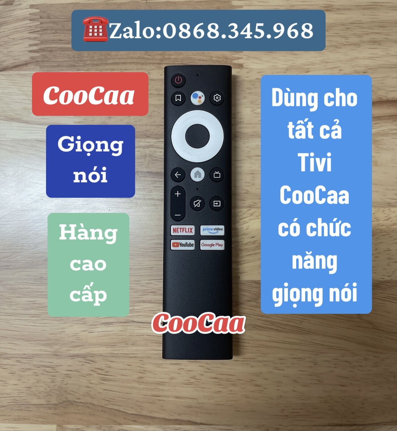 Remote điều khiển Tivi CooCaa giọng nói