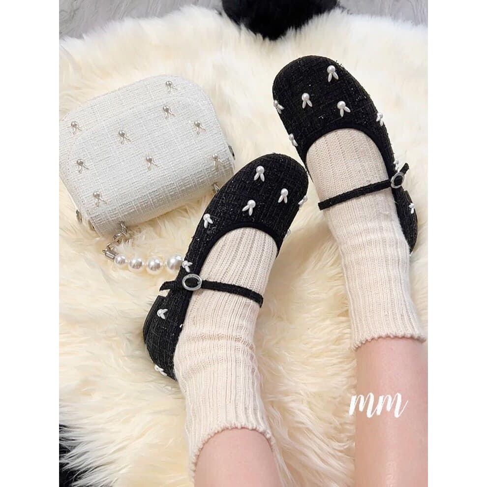Giầy búp bê dạ thỏ cnk [fullbox][Nên lùi 1 size]