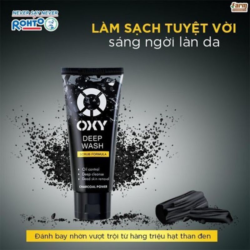 Kem Rửa Mặt Có Hạt Sạch Sâu Oxy Deep Wash - 25G