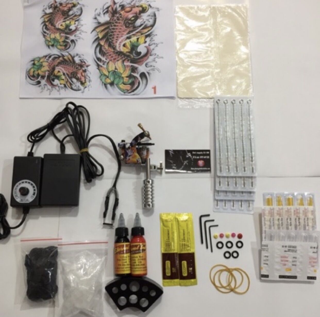 Bộ kit 1 máy xăm dành cho người mới học xăm