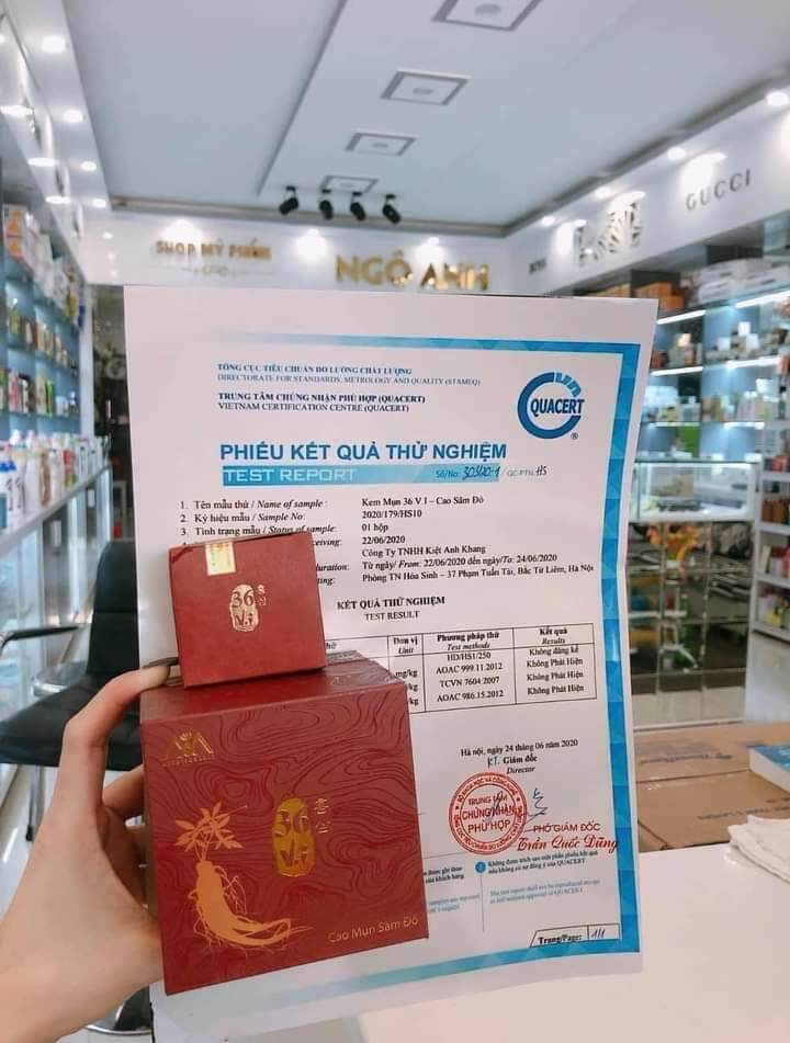 Cao Mụn Sâm đỏ hết mụn, nám, tàn nhang hộp 5gr