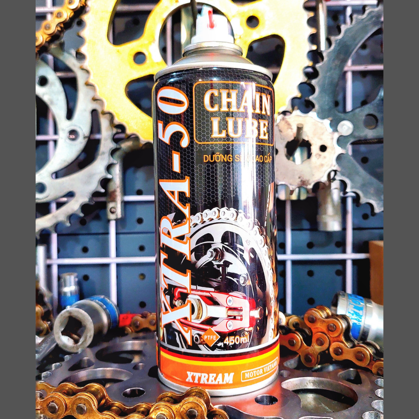 [HCM, CHỐNG VĂNG] chai xịt dưỡng sên xe máy XTREAM xtra50 450ml .