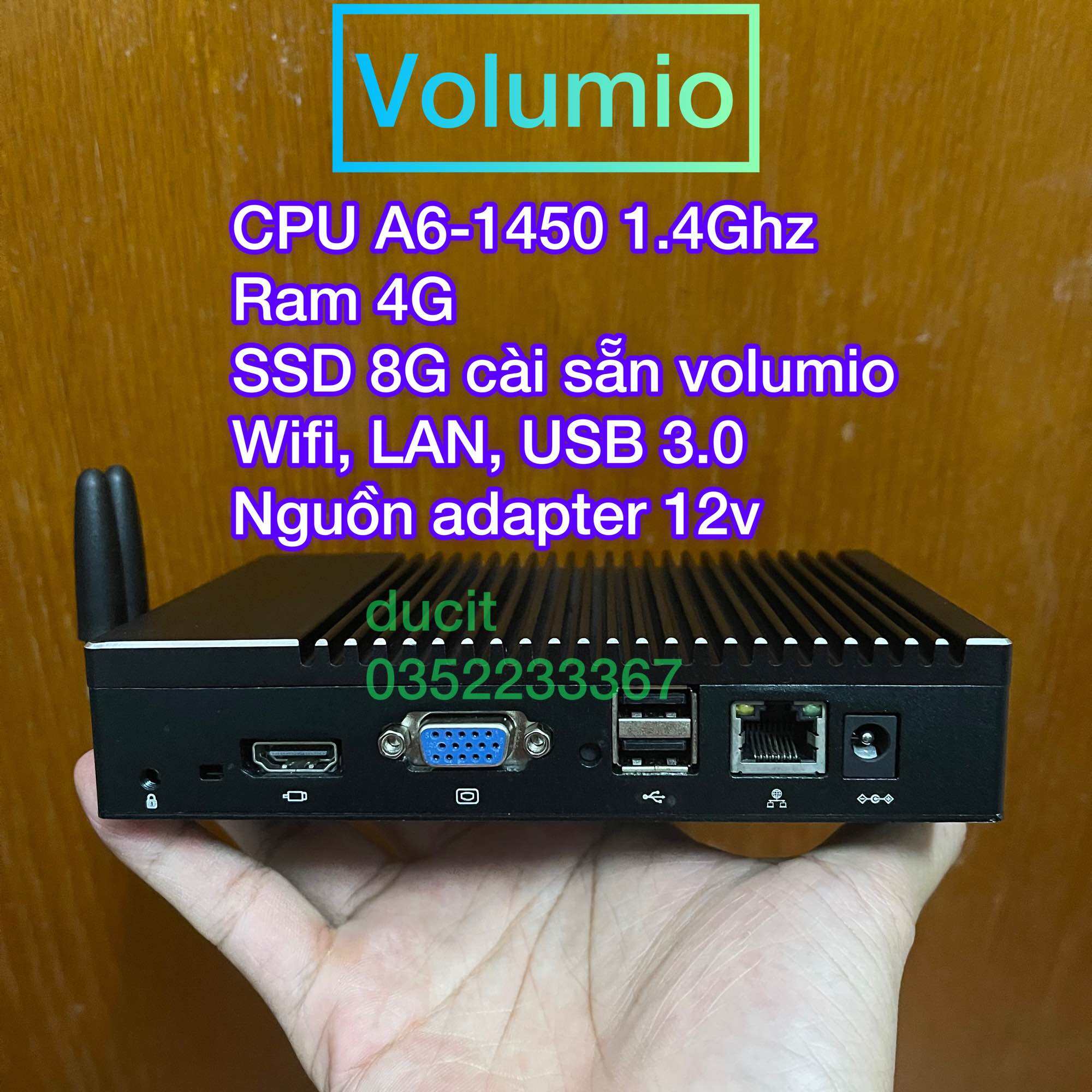 Máy chủ nhạc, music server Volumio Ram 4G