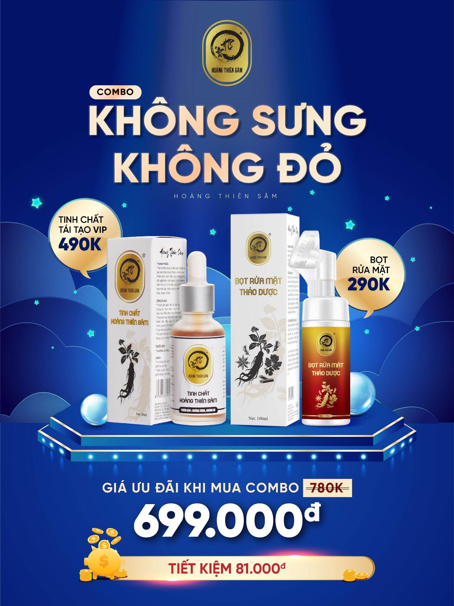 Combo hoàng thiên sâm v. i. p