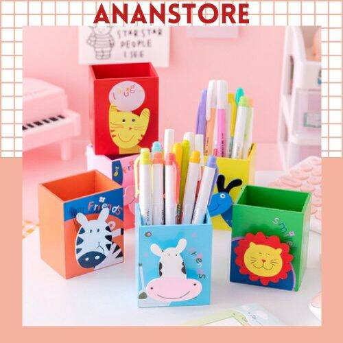 Ống cắm bút, ống đựng bút gỗ để bàn siêu xinh ananstore