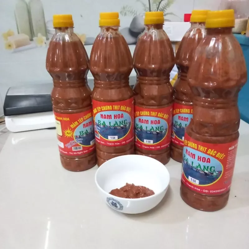 1 Lít mắm tép chưng thịt đặc sản Ba Làng