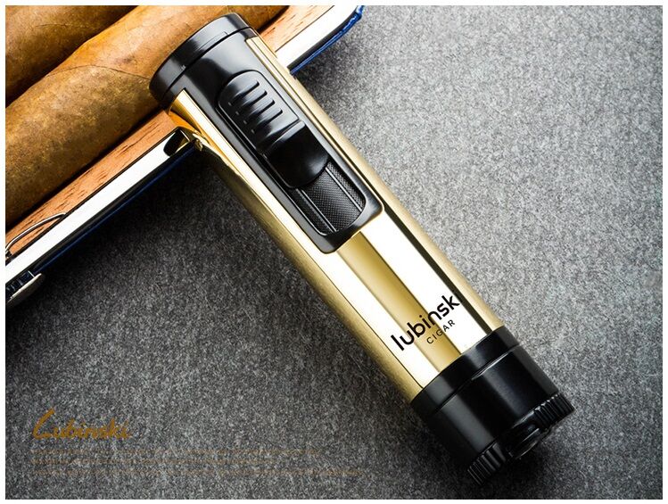 Bật lửa-hộp quẹt xì gà lubinski 1 lửa kèm kim thông,đục,giá để